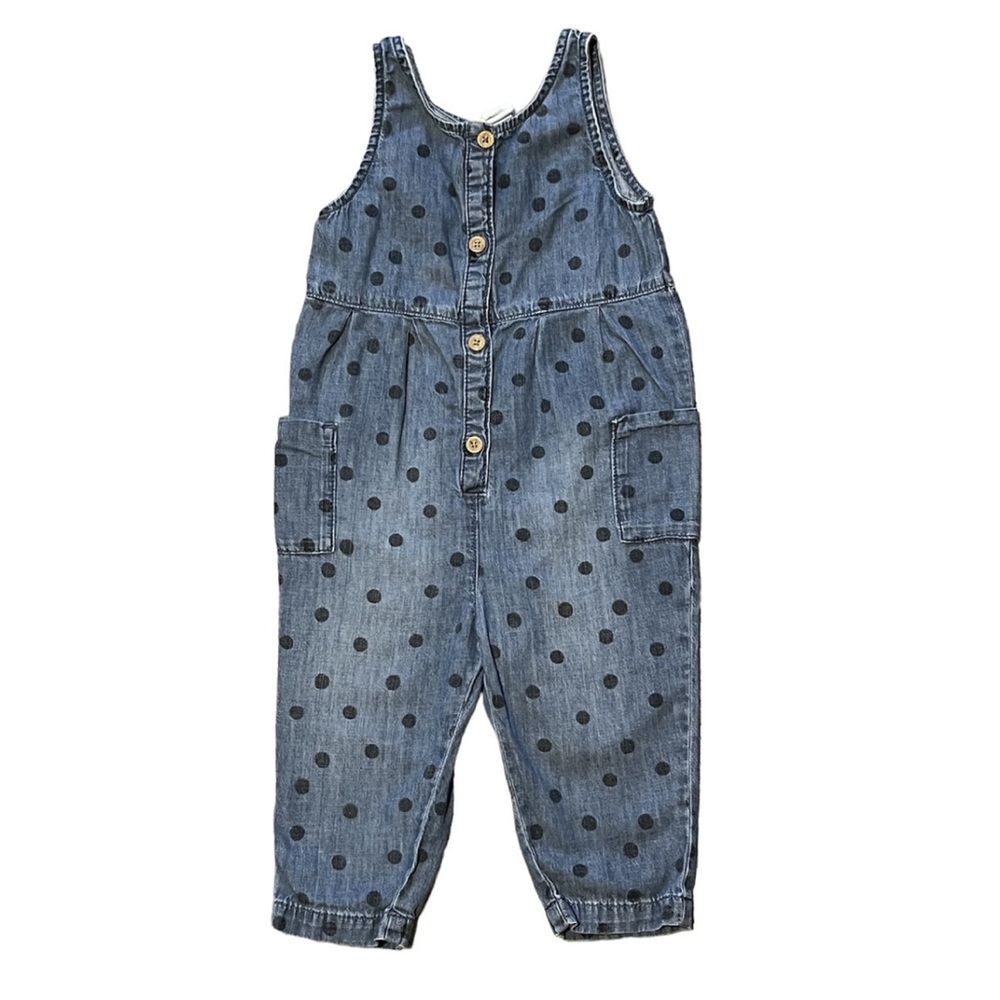 Girls 18M Polka Dot Overalls